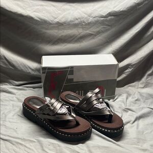 Stylish Brown and Black Women's Sandals